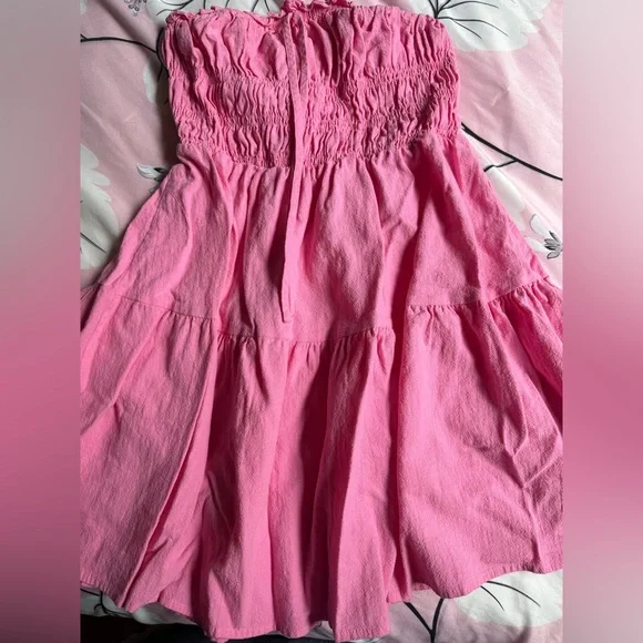 Pink Strapless Dress - Picture 1 of 1